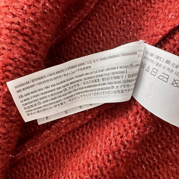 Abercrombie Womens pocket Cardigan Size X Small Soft Cozy Sweater Burnt Orange - Picture 8 of 15